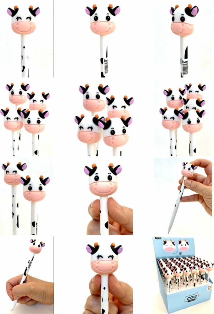 Cow Retractable Gel Pen