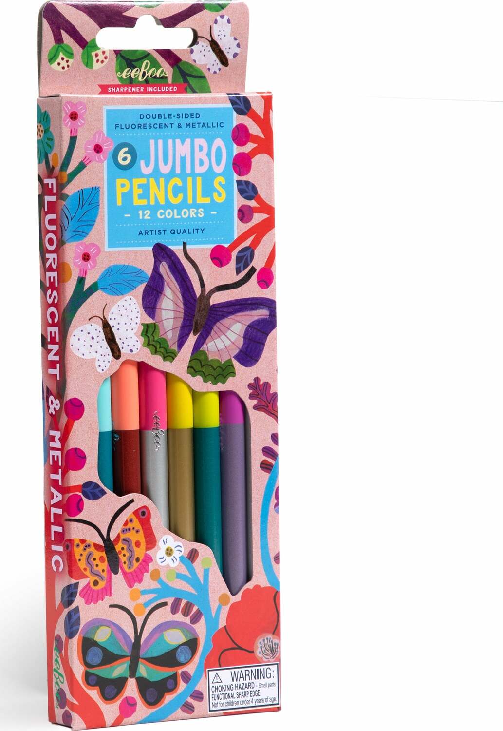 Butterflies Special Pencils (6 JUMBO pencils)
