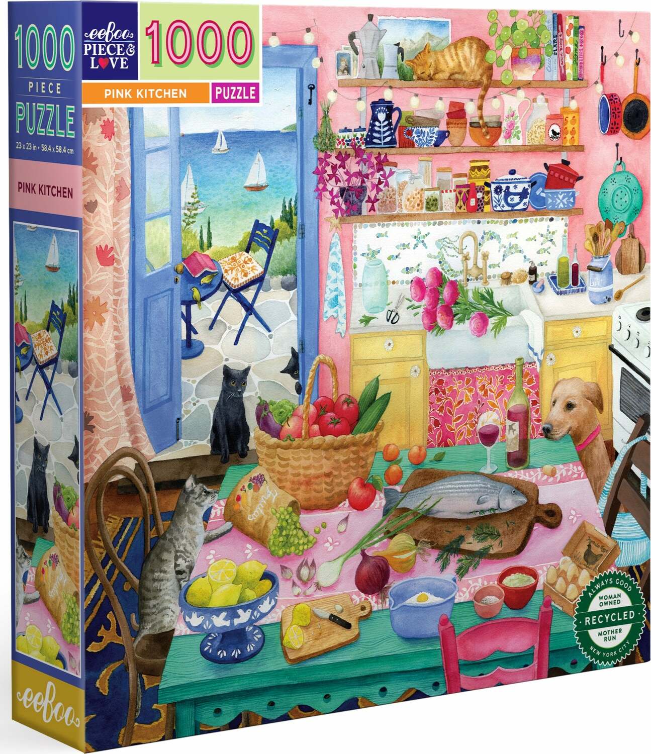 Pink Kitchen (1000 piece square puzzles)