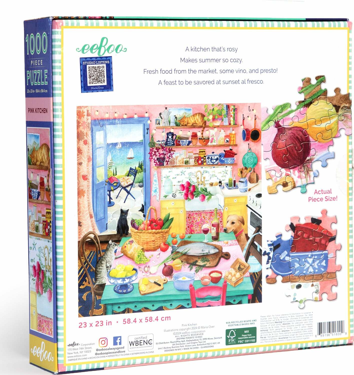Pink Kitchen (1000 piece square puzzles)