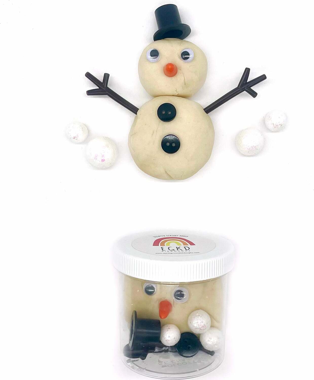 Snowman (Marshmallow) Mini Dough-To-Go