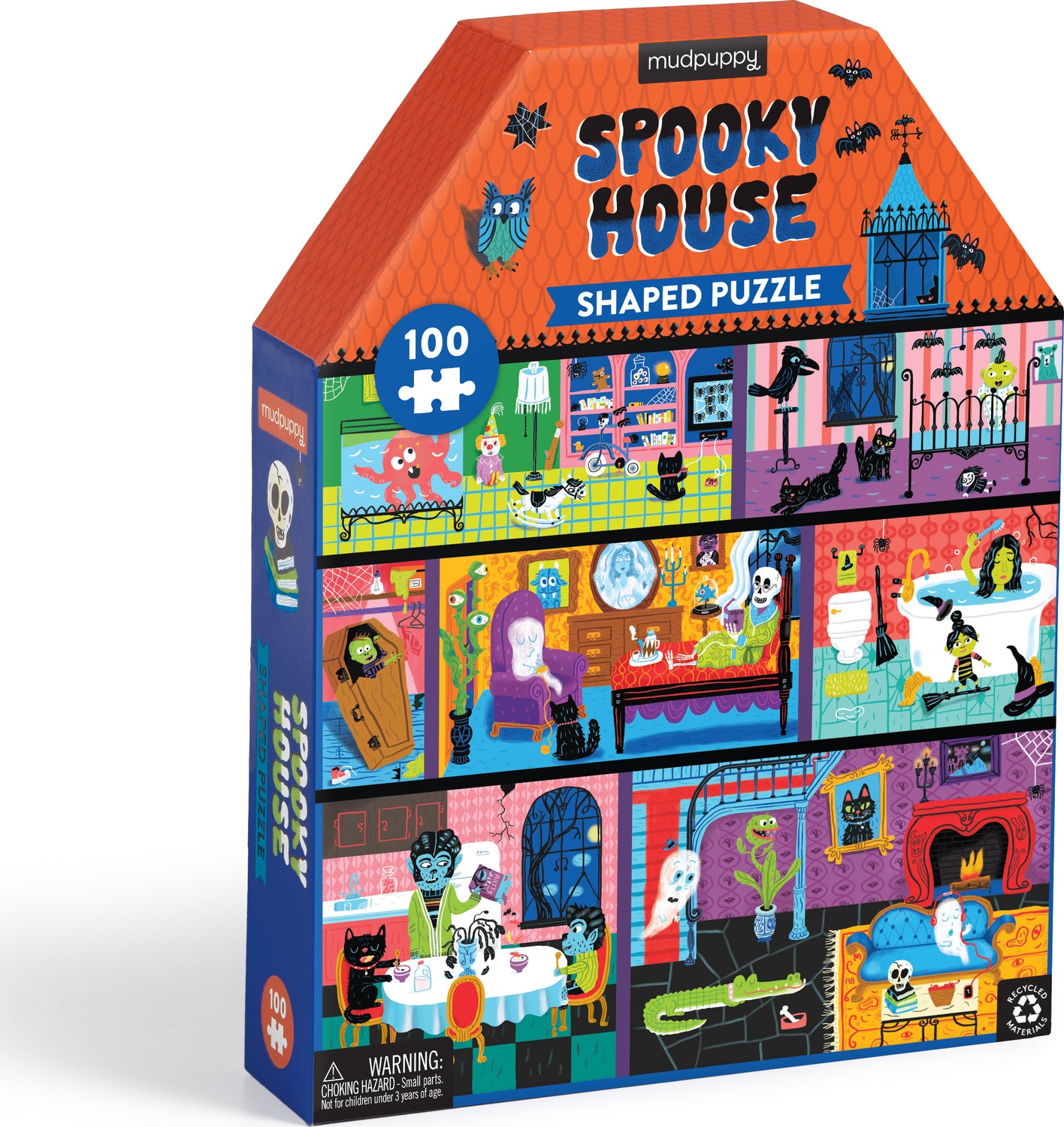 Spooky House 100 piece House-Shaped Puzzle