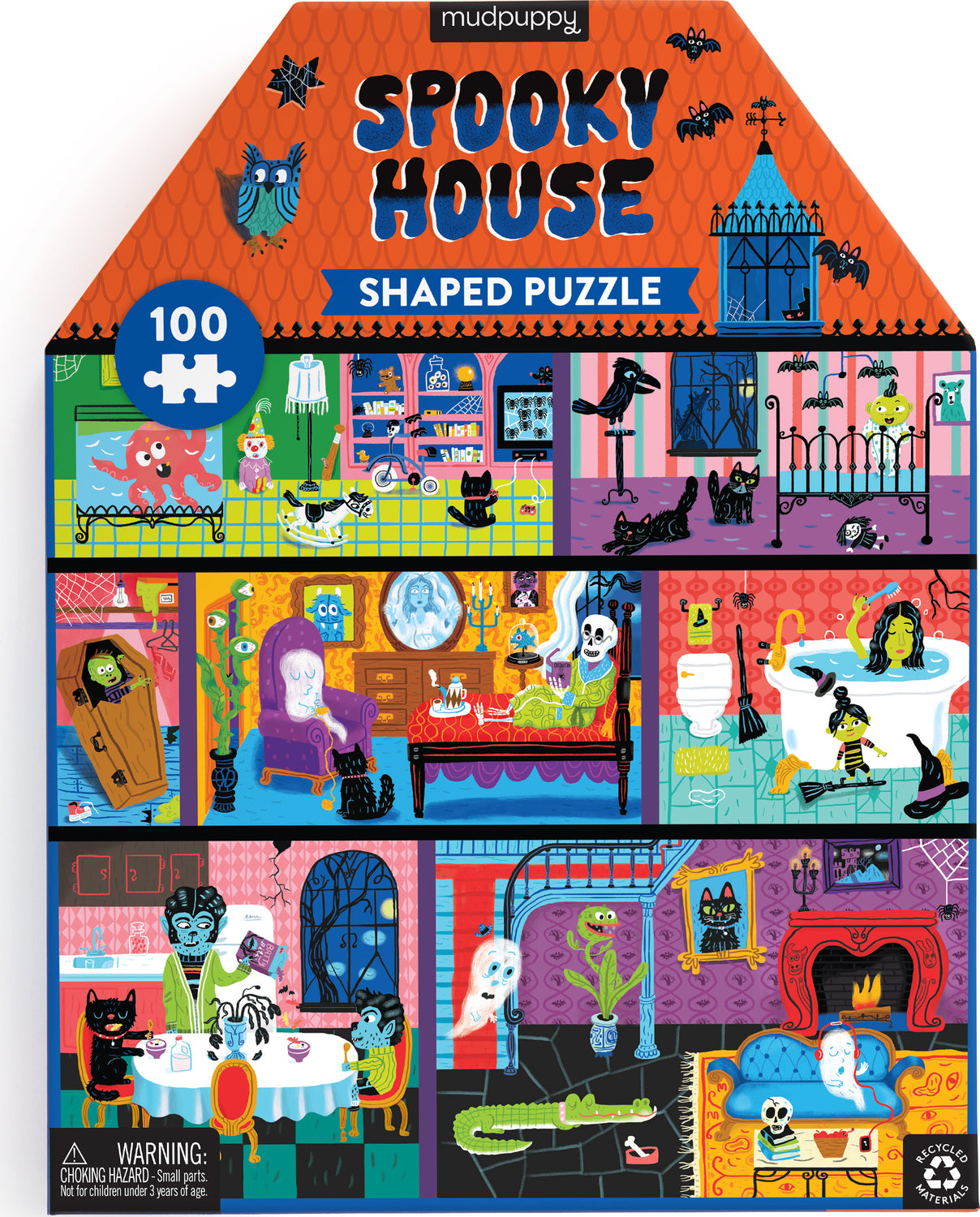 Spooky House 100 piece House-Shaped Puzzle