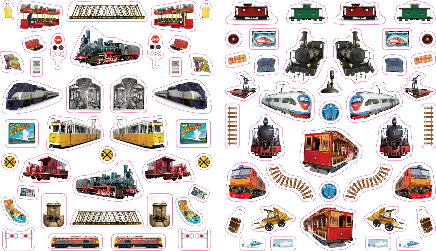 Eyelike Stickers: Trains
