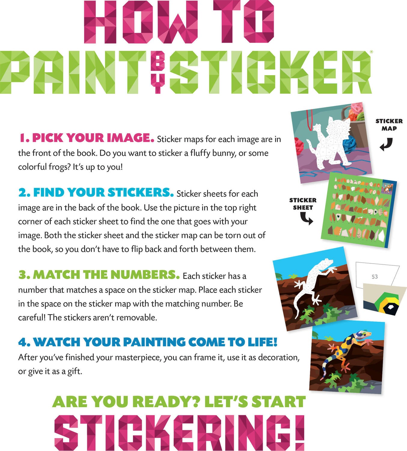 Paint by Sticker Kids: Pets: Create 10 Pictures One Sticker at a Time!