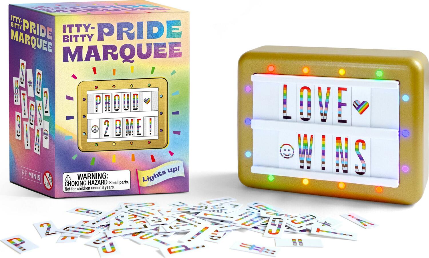 Itty-Bitty Pride Marquee: Lights Up!