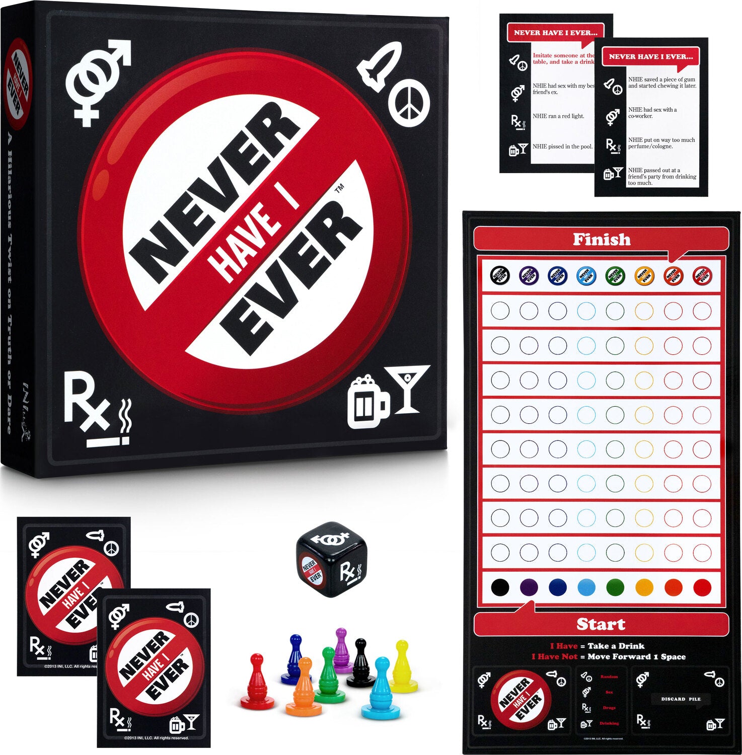 Never Have I Ever Board Game: Drinking Edition, Ages 21 and Above