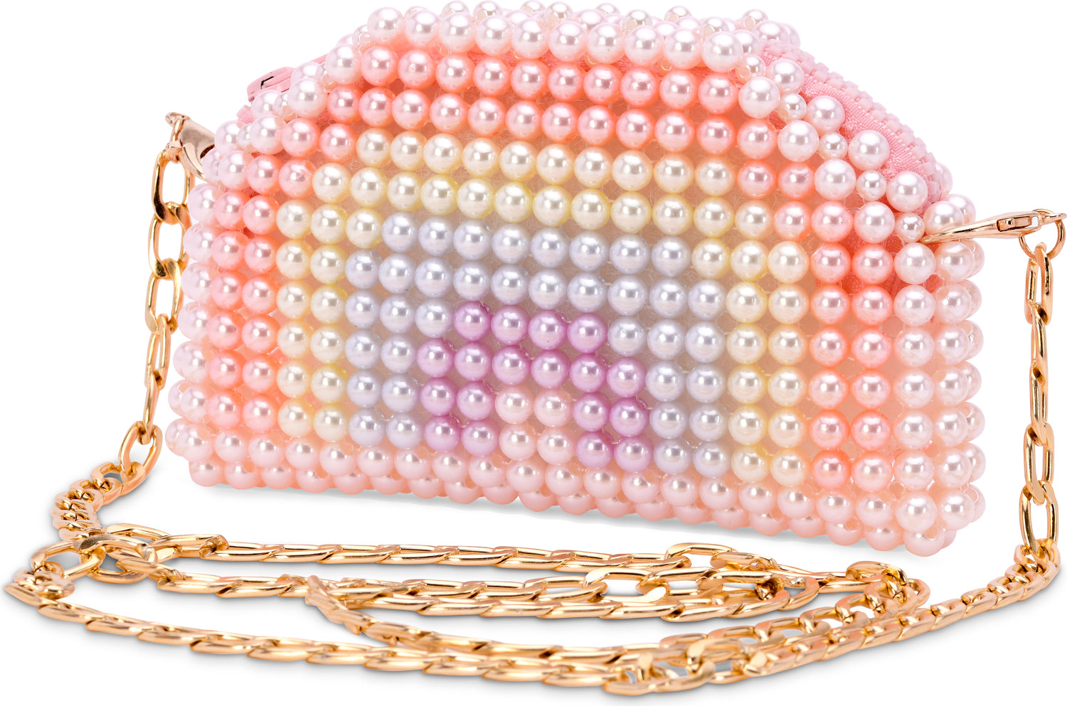 Rainbow Beaded Crossbody Bag