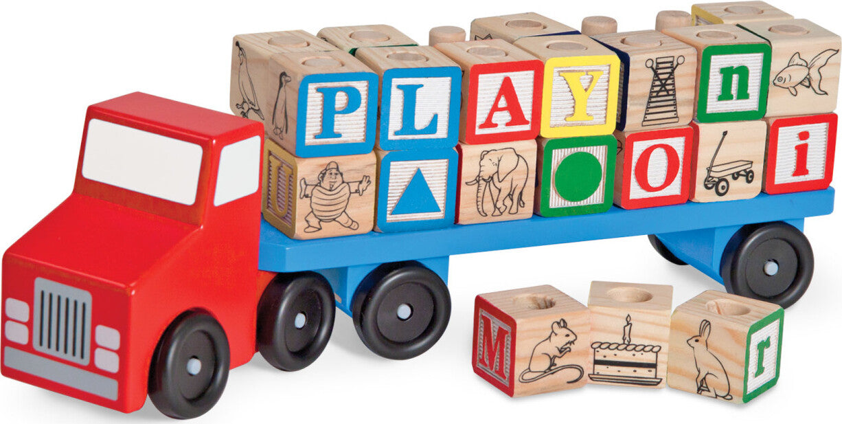 Alphabet Blocks Wooden Truck