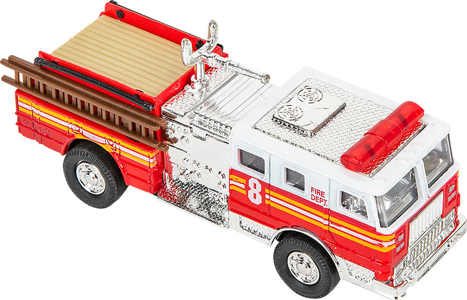 5.5" Die-cast Pull Back Fire Truck