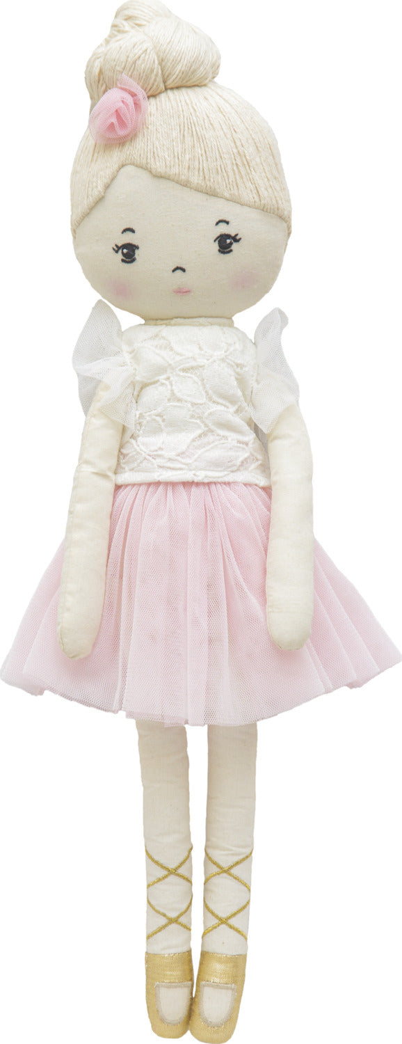 Prima Ballerina Heirloom Rag Doll - 18" Tall - Handmade in India (Stella)