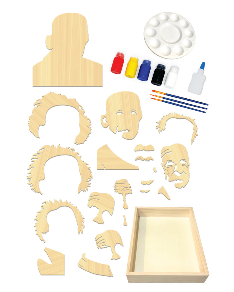 Kids Wooden Puzzle, 3D Stacked Albert Einstein