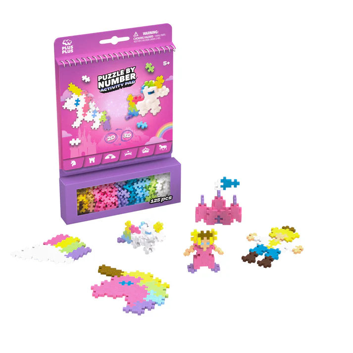 Puzzle By Number Activity Pad - Unicorn and Fairytales