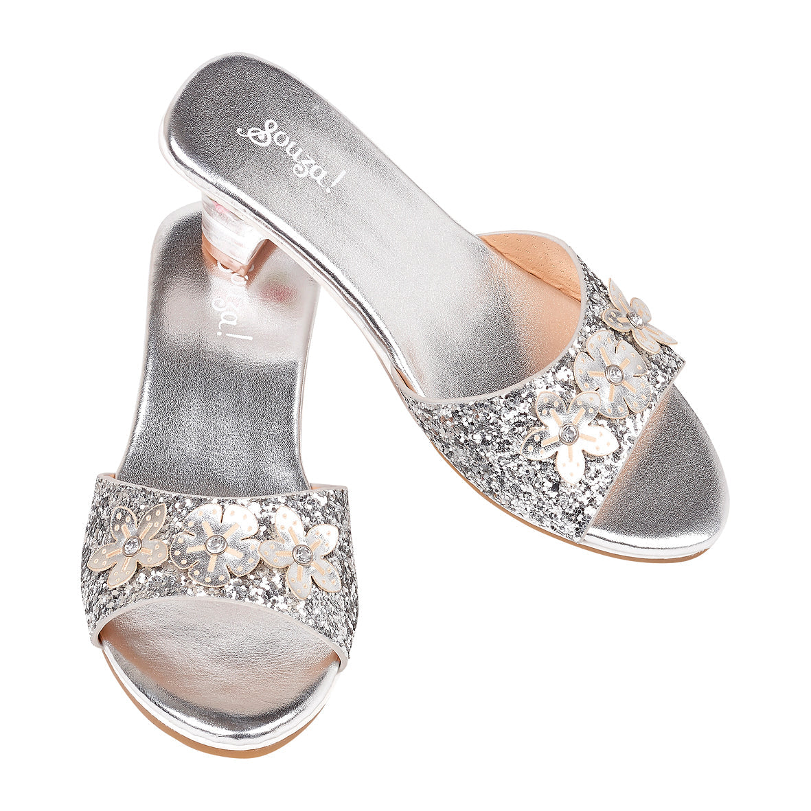 Mariona - High heel slipper Silver Size 8-9