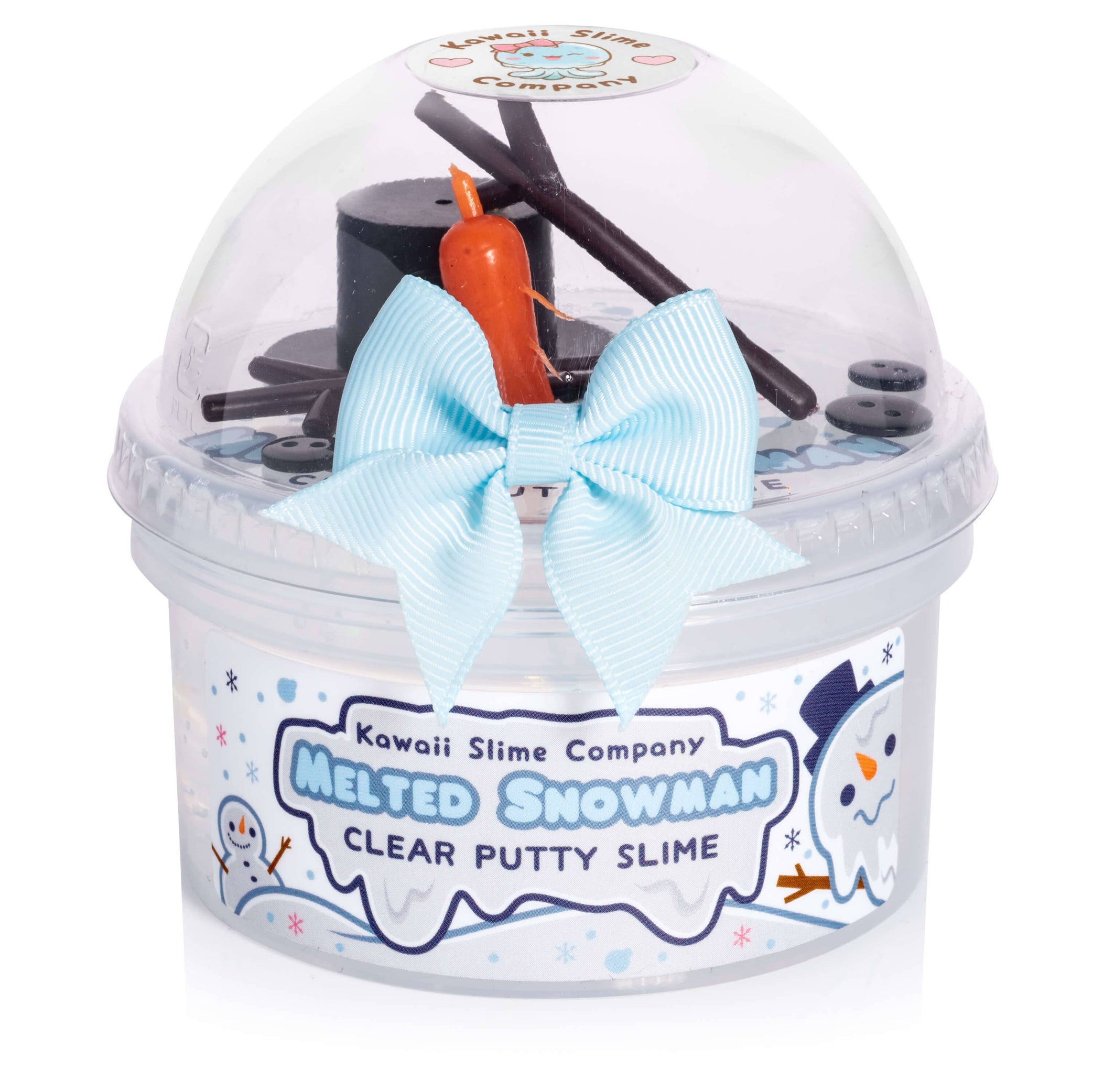 Melted Snowman Clear Putty Slime