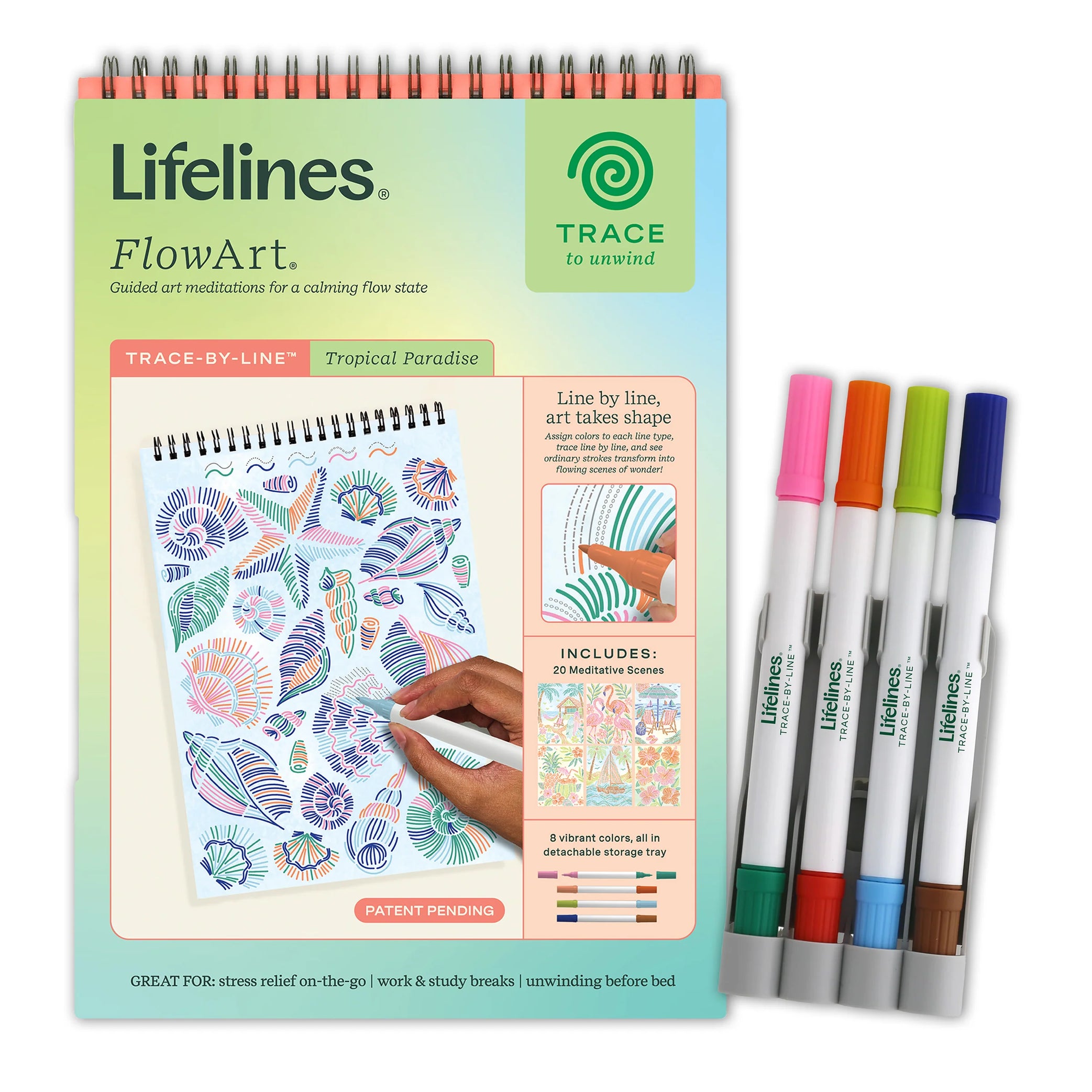 FlowArt: Trace-By-Line, Tropical Paradise