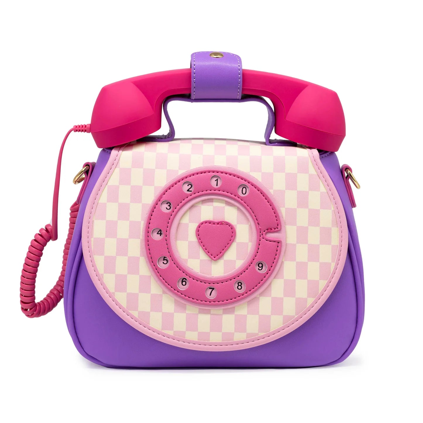 Pink Checker Phone Purse