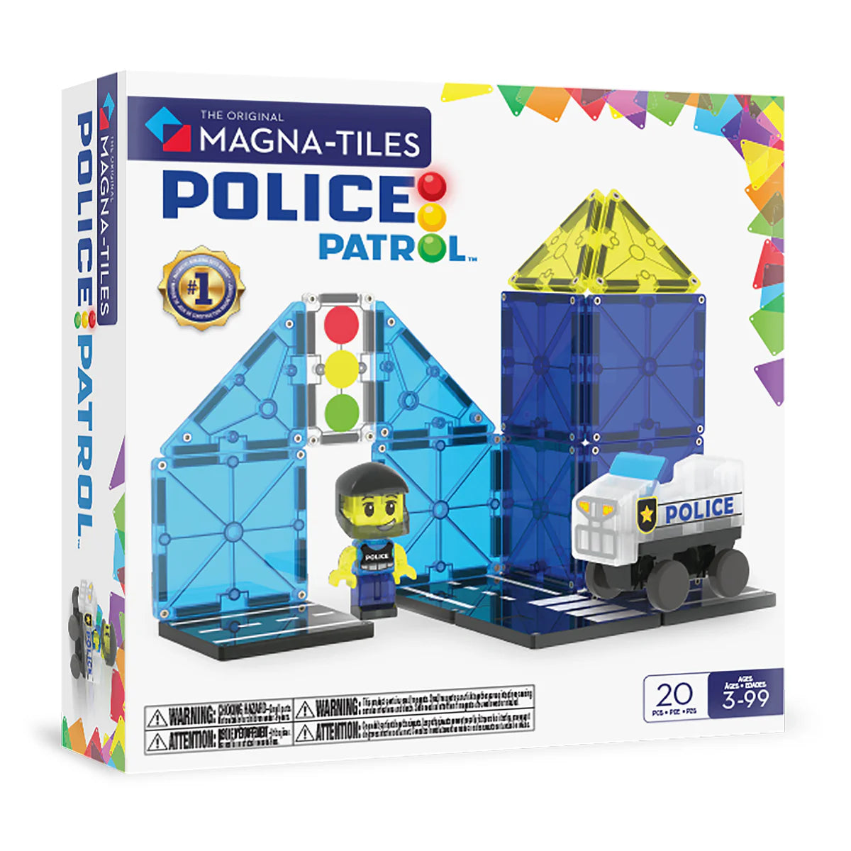 Magna Tiles Police Patrol 20 piece set