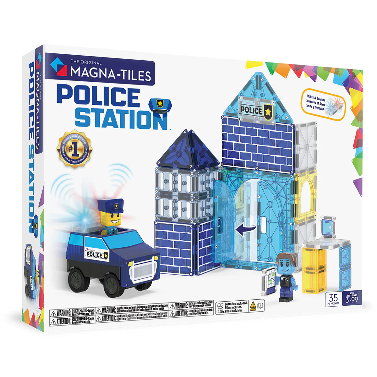 Magna Tiles Police Station 35-Piece Set