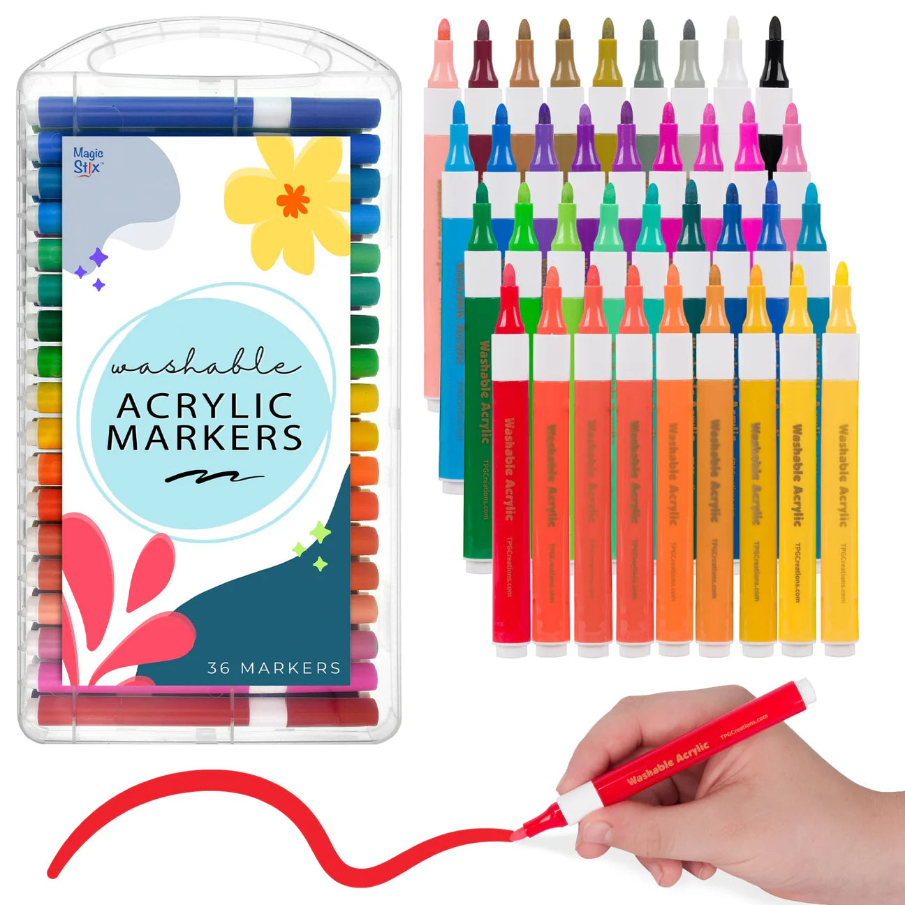 Magic Stix Washable Acrylic Markers 36 pack