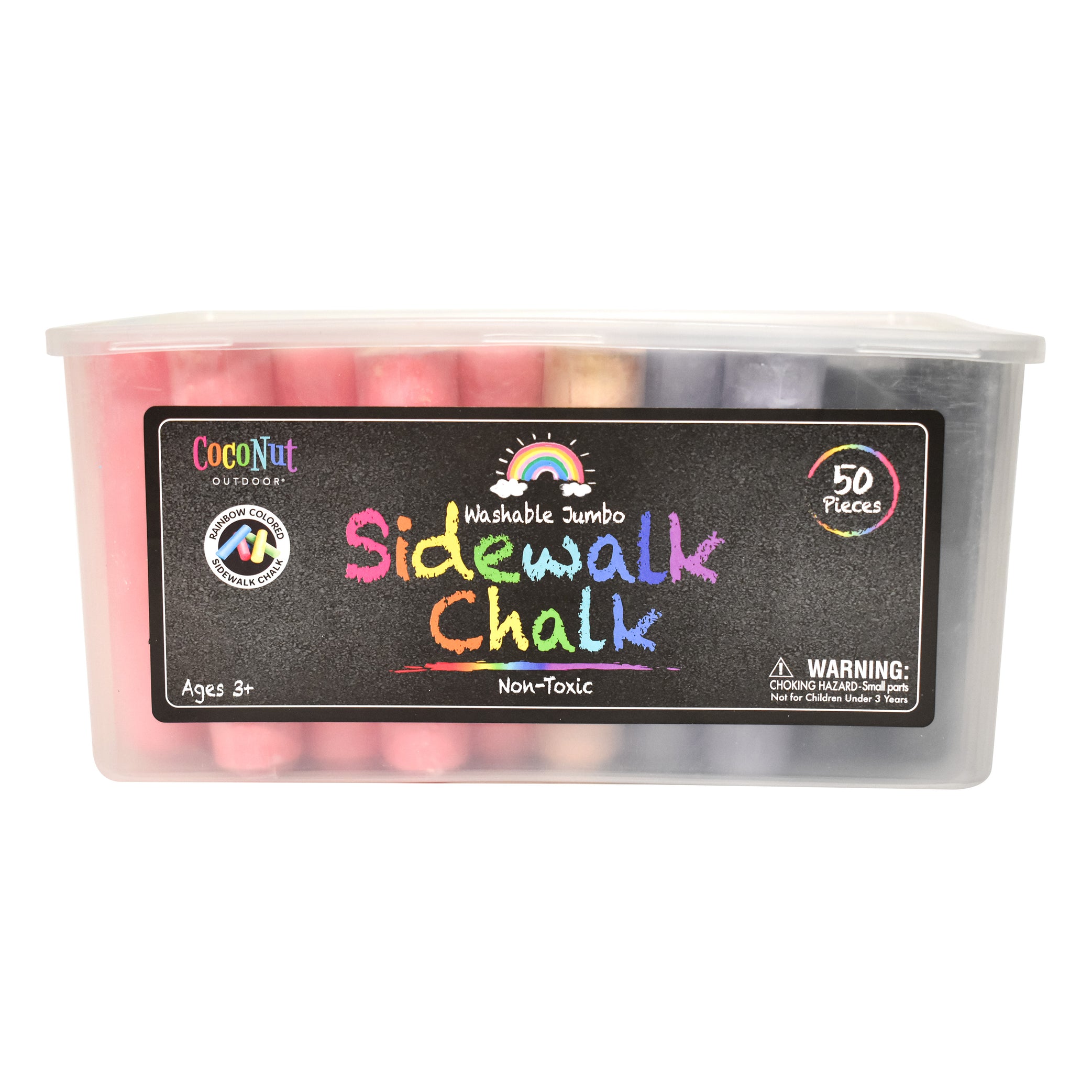 Jumbo Outdoor Sidewalk Chalk, 50 pc