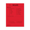 I'm Late Notepad (Red)