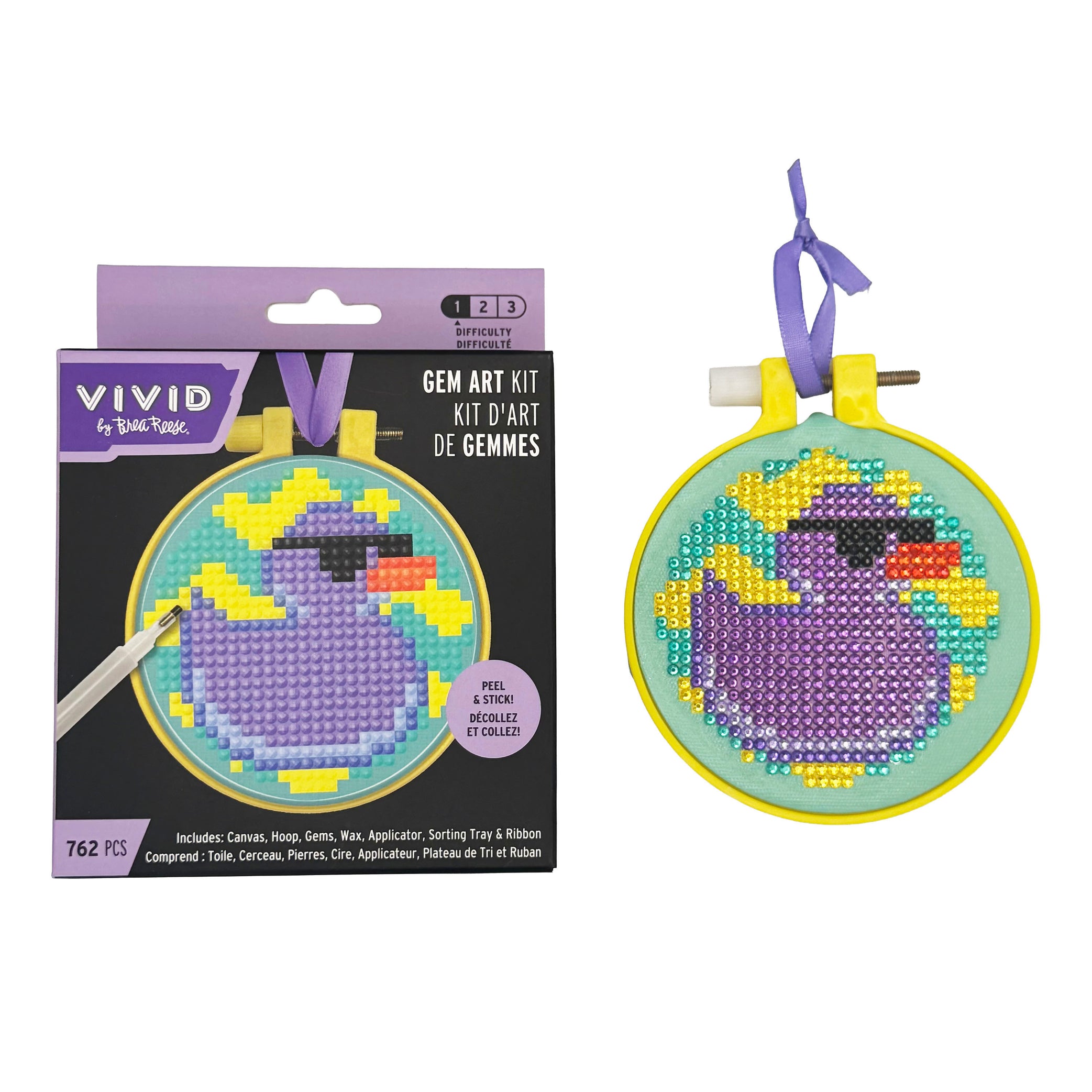 Mini Gem Art in Hoop - Duck