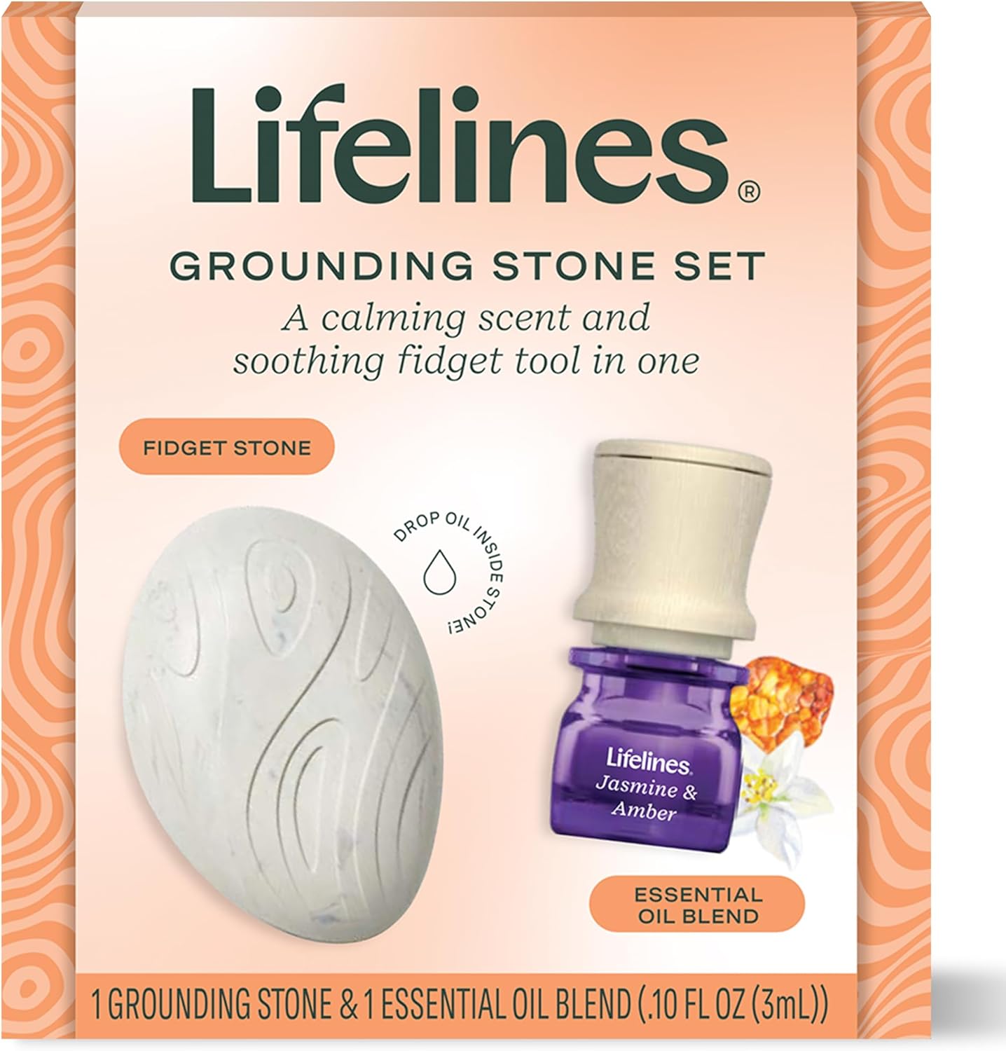 Grounding Stone & Oil Set - Jasmine & Amber