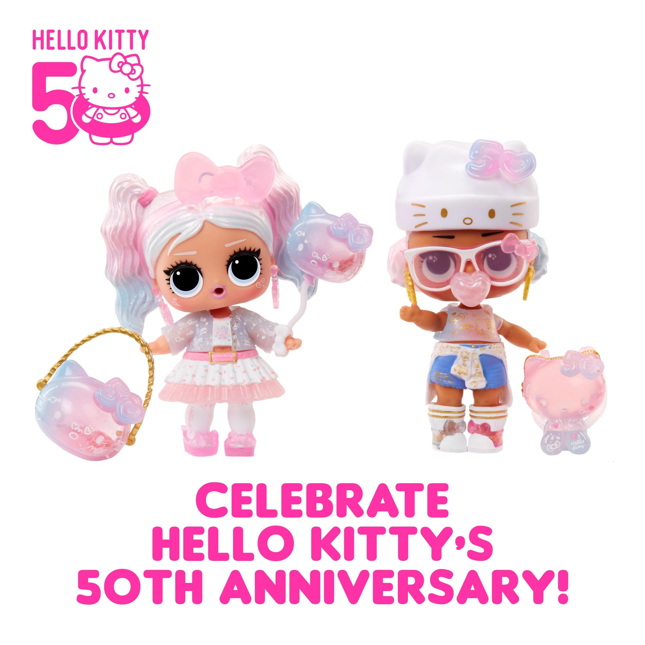 LOL Surprise Loves Hello Kitty Tots - Crystal Cutie - with 7 Surprises, Hello Kitty 50th Anniversary Theme