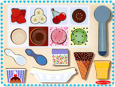 Wooden Magnetic Ice Cream Puzzle & Playset
