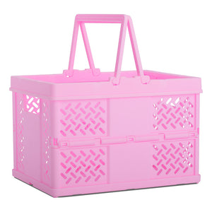 Pink Foldable Storage Tote