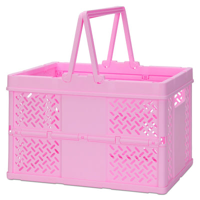 Large Pink Foldable Storage Crate