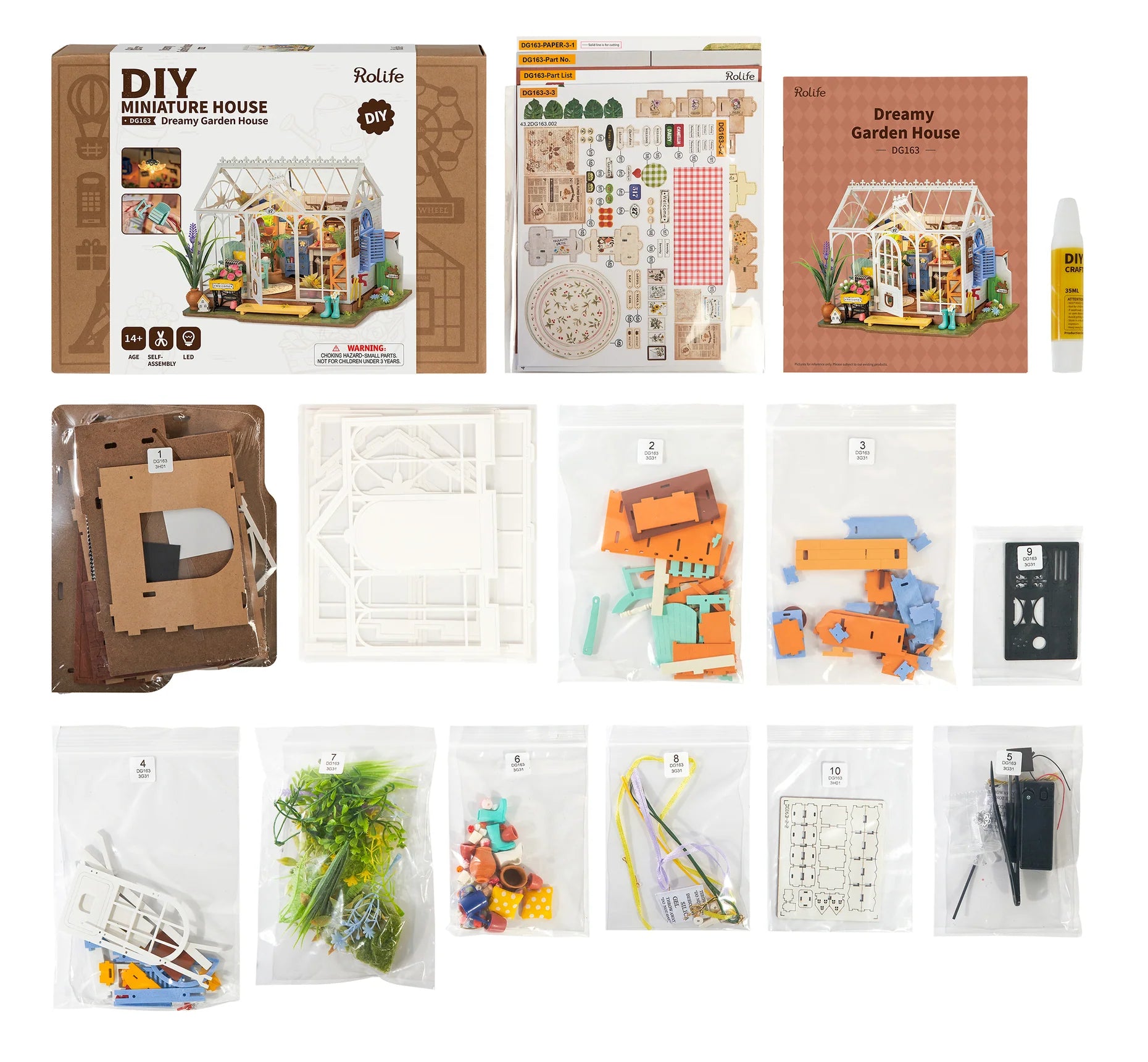 DIY Miniature Dollhouse Kit - Dreamy Garden