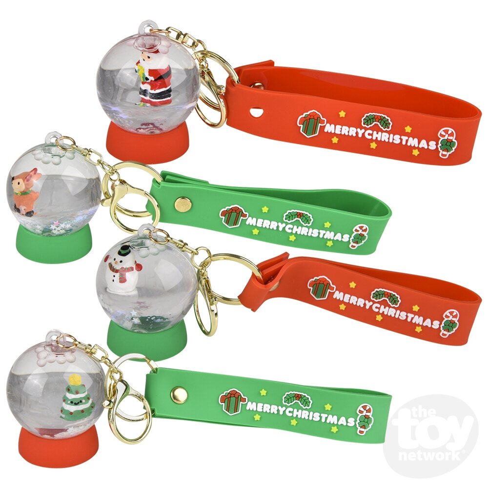 Christmas Snow Globe Wristlet Clip On