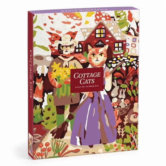 Cottage Cats 9 x 12" Paint by Number Kit
