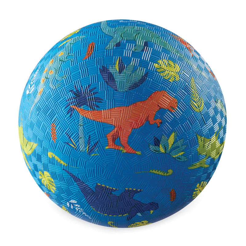 Blue Dinosaurs 7" Rubber Playground Ball