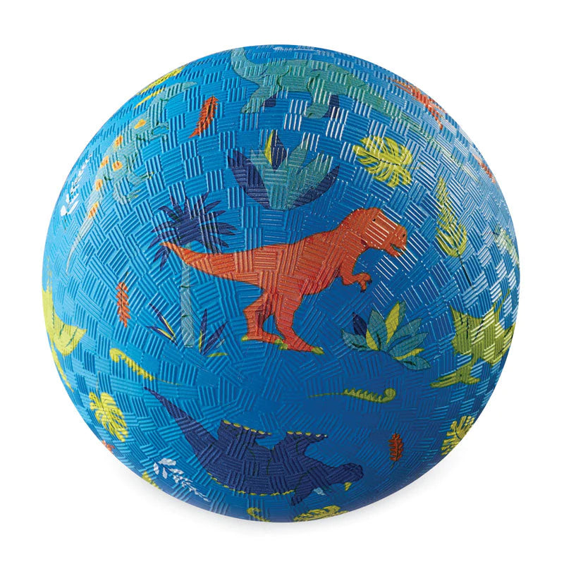 Blue Dinosaurs 7" Rubber Playground Ball