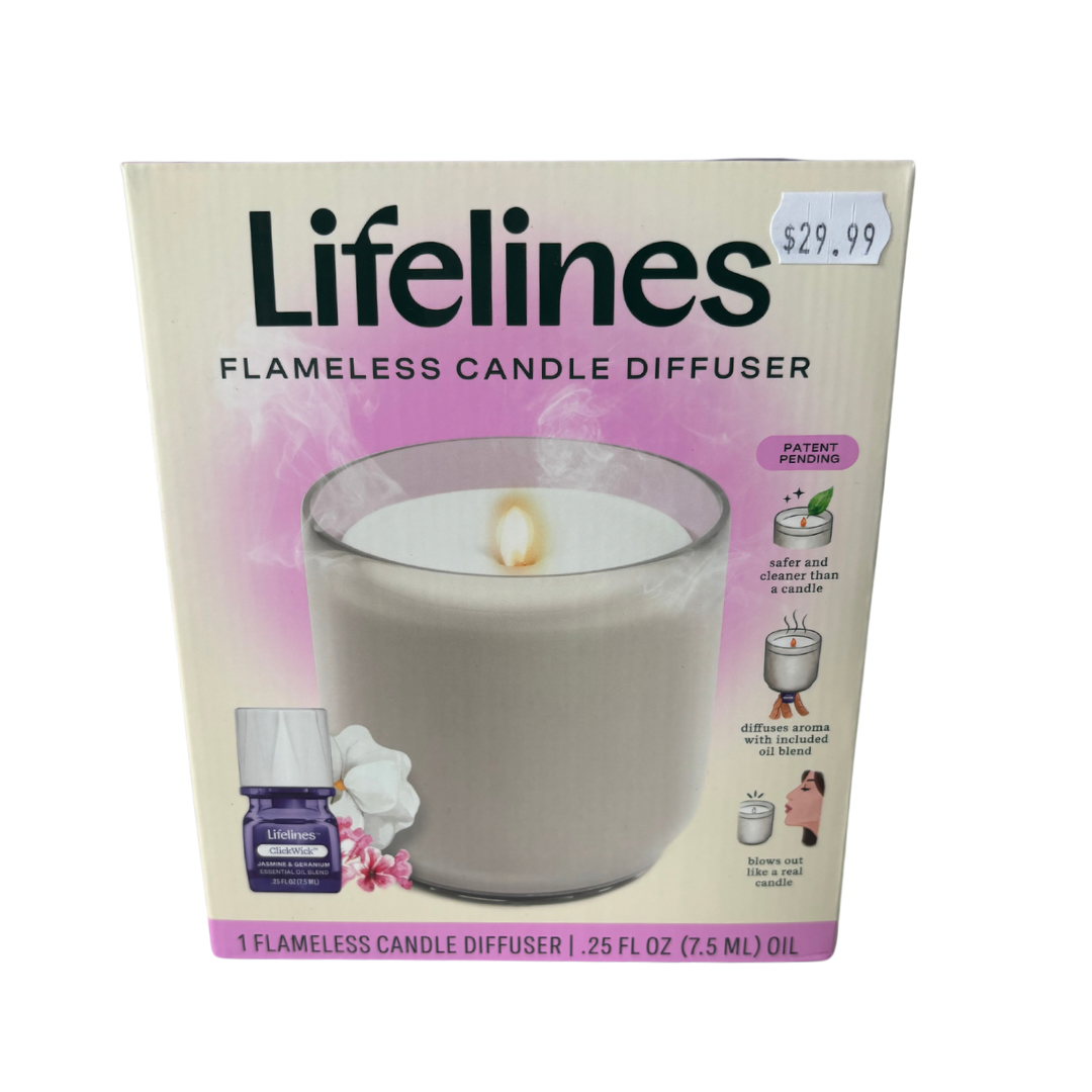 Flameless Candle Diffuser - In Bloom in Frost Cream Jar