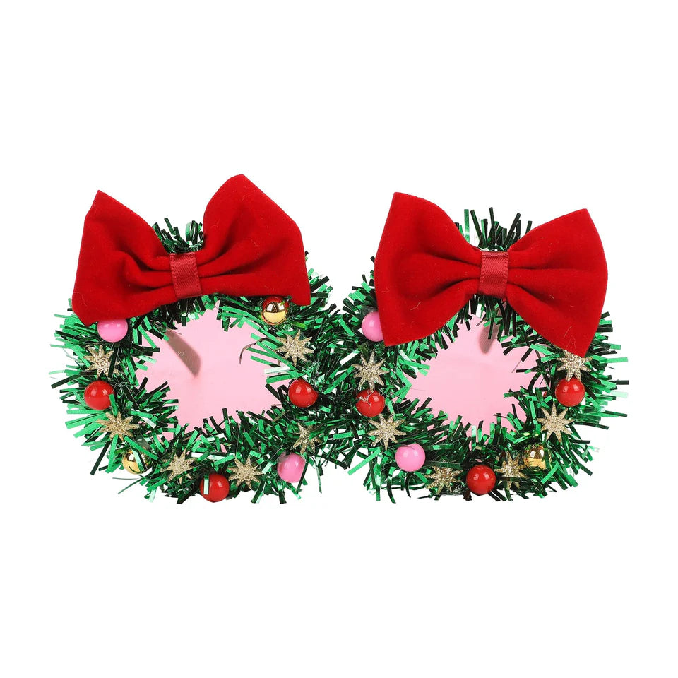 Christmas Wreath Holiday Glasses