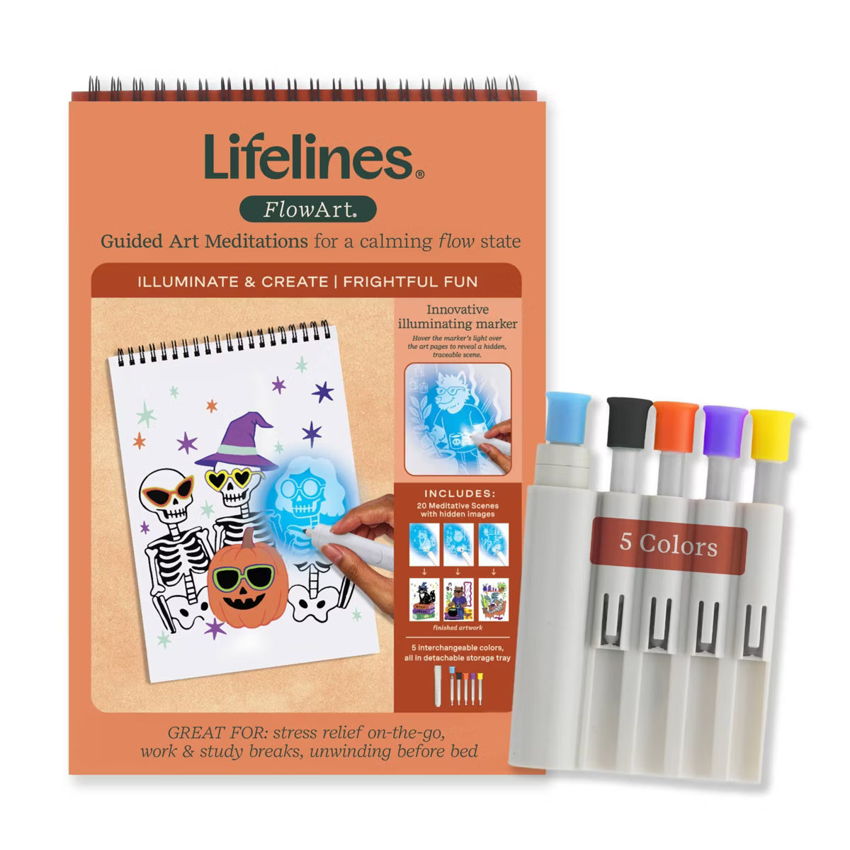 Lifelines FlowArt UV Art Frightful Fun Felt Tip Pen