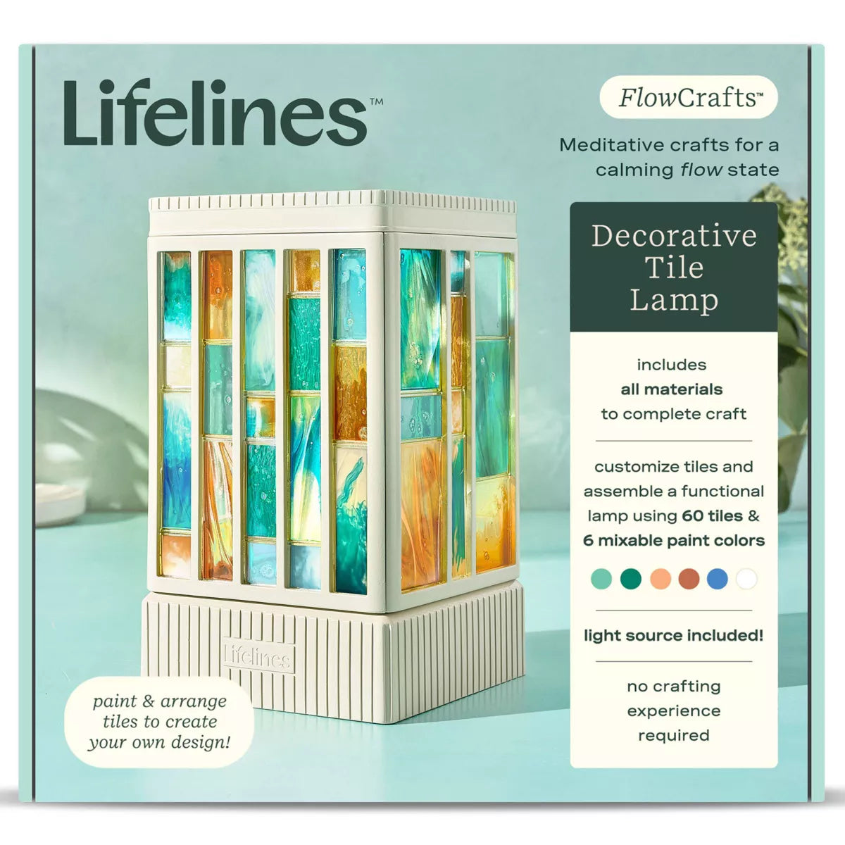 Lifelines FlowCrafts - Decorative Tile Lamp