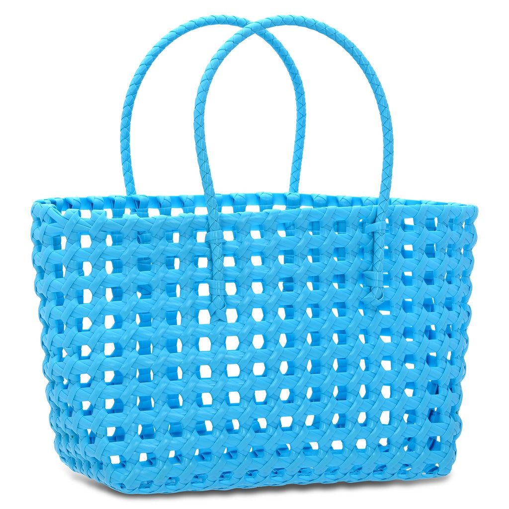 Large Blue Woven Tote