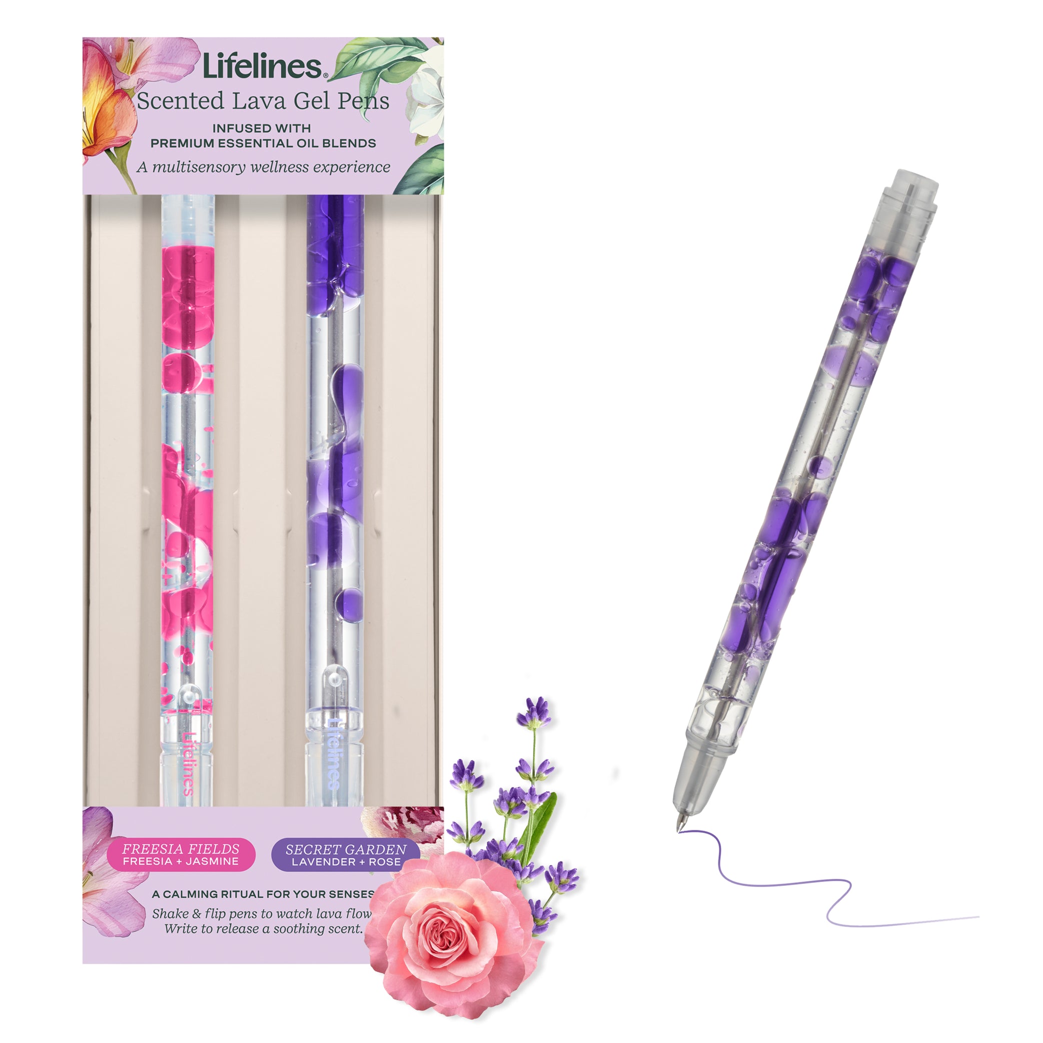 Lifelines Scented Lava Pens (pink/purple) - 2pk
