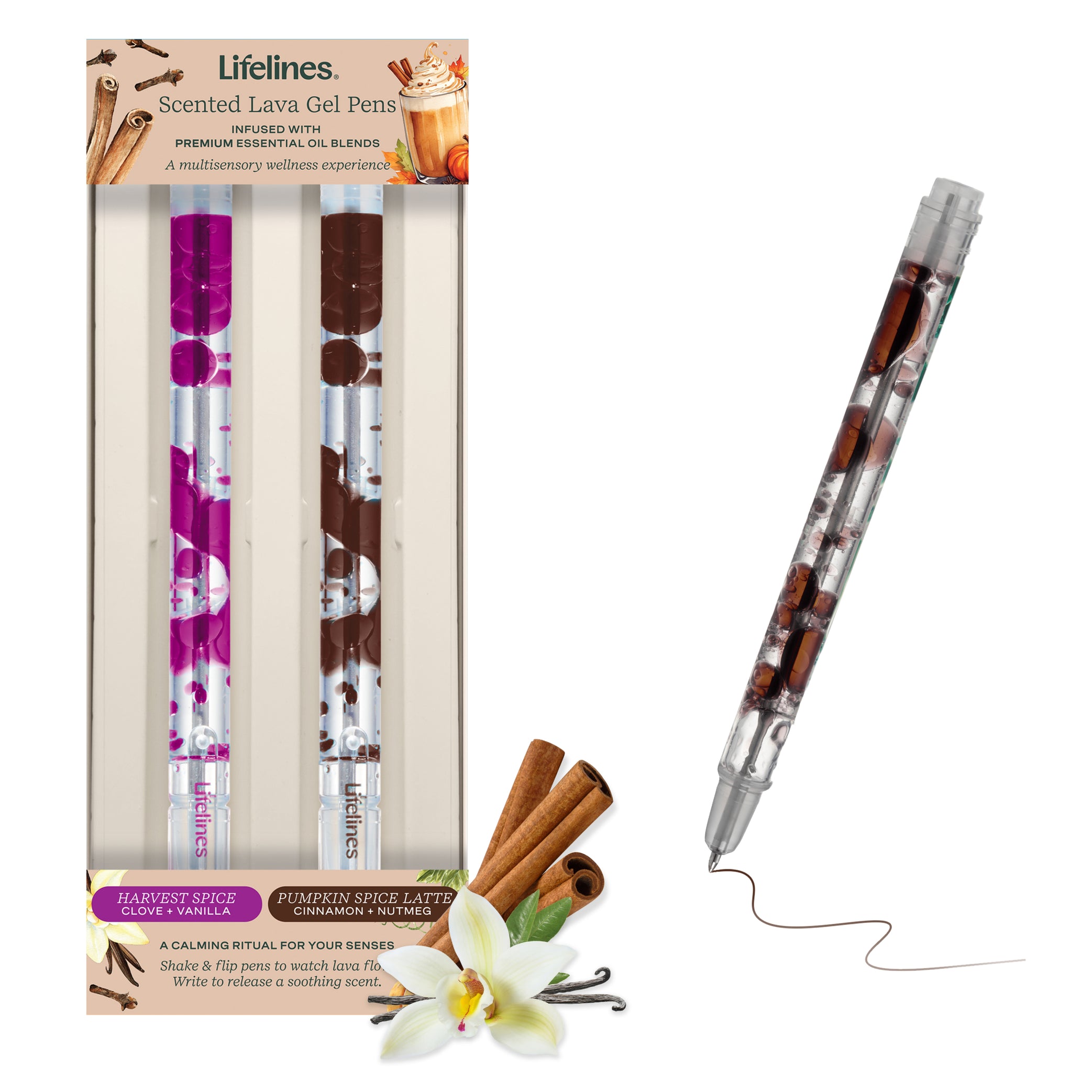 Lifelines Scented Lava Pens (Violet/Brown) - 2pk