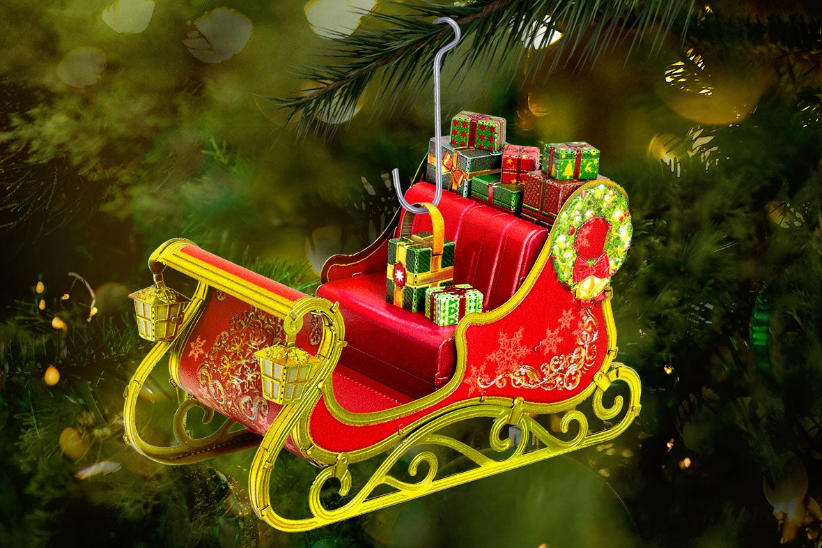 Fascinations Metal Earth® Christmas Sleigh Ornament 3D Metal Model Kit