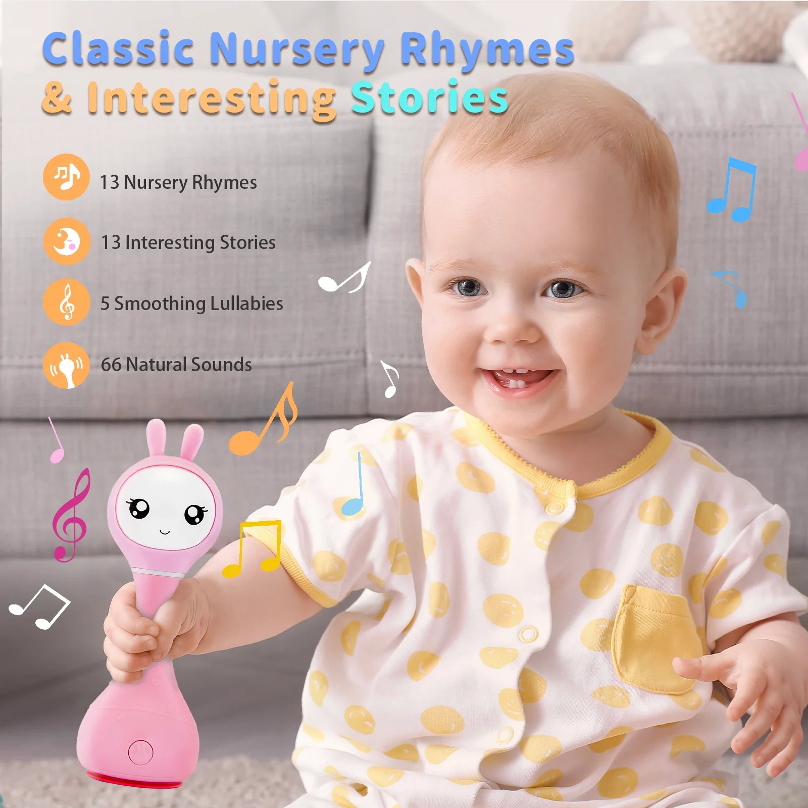 R1 Smarty - Shake & Tell Rattle (Pink)