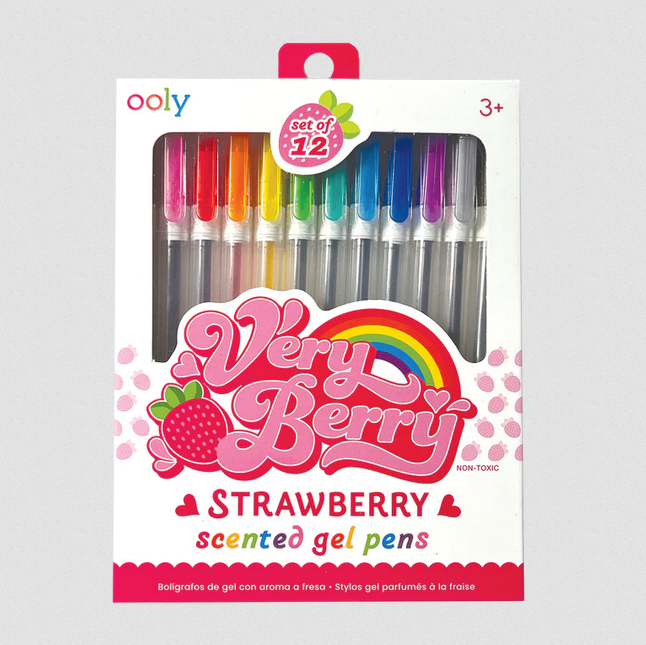 Very Berry Strawberry Scented Gel Pens