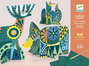 Animal Folk Scratch Card Sculptures