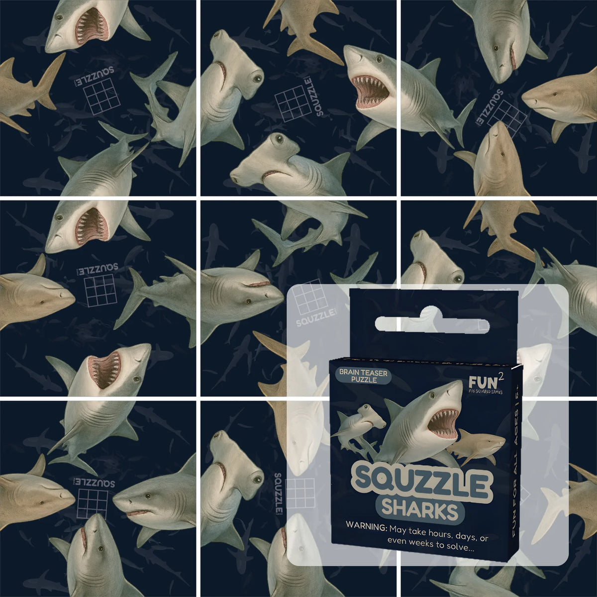 Squzzle Puzzle Sharks