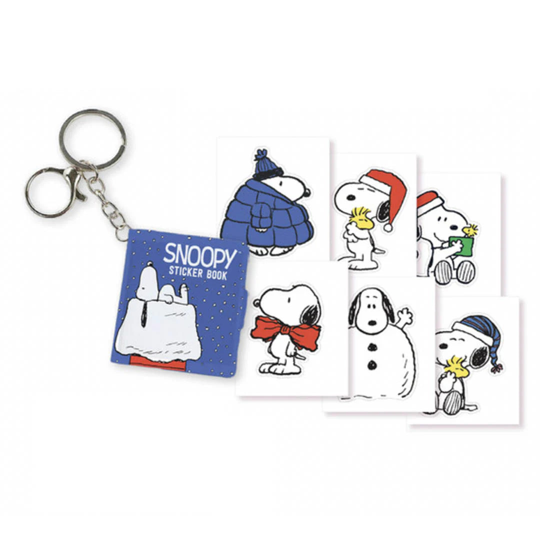 Snowy Snoopy Mini Sticker Book Keychain